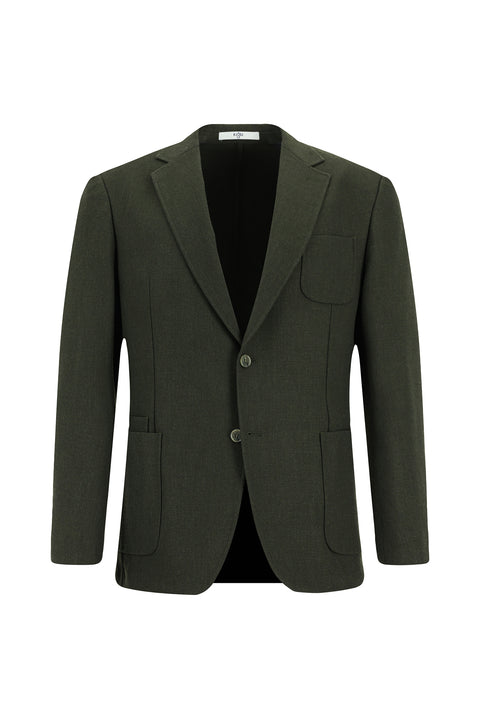 Military Khaki 8 Drop Muscle Fit Long Athletic Cut Lycra Sport Jacket