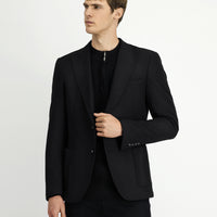 Black 8 Drop Muscle Fit Long Athletic Cut Lycra Sport Jacket