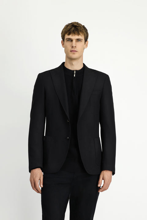 Black 8 Drop Muscle Fit Long Athletic Cut Lycra Sport Jacket