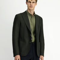 Military Khaki 8 Drop Muscle Fit Long Athletic Cut Lycra Sport Jacket