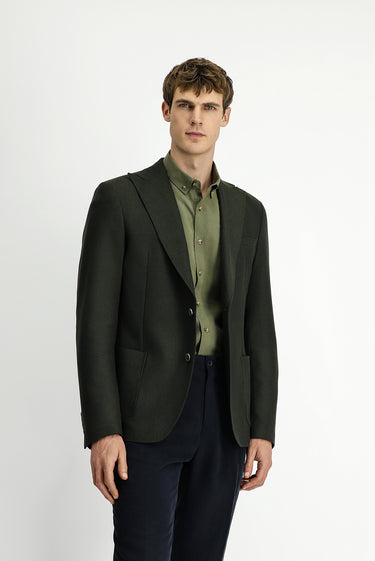 Asker Haki Muscle Fit Likralı Spor Ceket