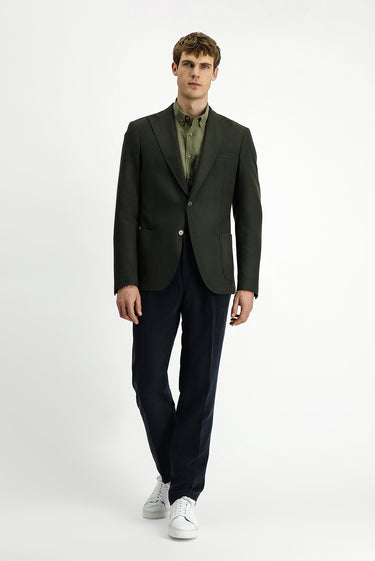 Asker Haki Muscle Fit Likralı Spor Ceket