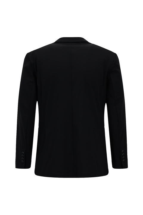 Siyah Techno-Line 7 Drop Slim Fit Dar Kesim Klasik Ceket