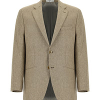 Orta Vizon 4 Drop Relaxed Fit Rahat Kesim Yünlü Klasik Desenli Ceket