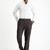 Orta Kahve Regular Fit Likralı Kanvas / Chino Pantolon