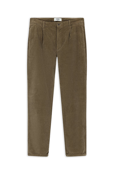 Orta Vizon Relaxed Fit Rahat Kesim Likralı Pileli Kadife Pantolon