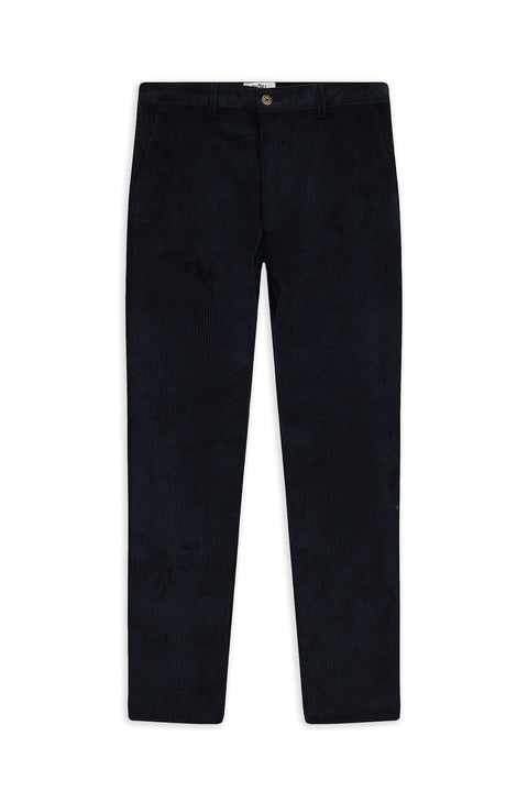 Koyu Lacivert Relaxed Fit Rahat Kesim Likralı Kadife Pantolon
