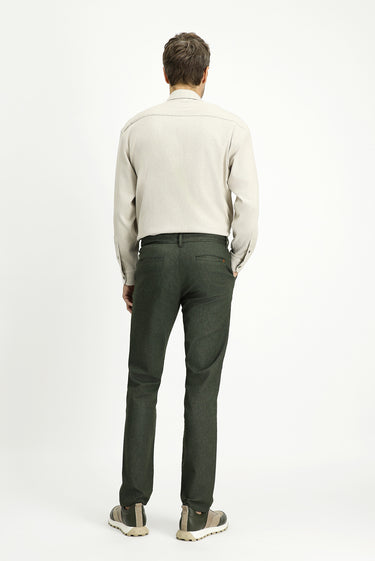 Koyu Yeşil Regular Fit Likralı Kanvas / Chino Pantolon