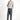 Orta Gri Regular Fit Desenli Likralı Kanvas / Chino Pantolon