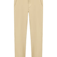 Açık Bej Regular Fit Desenli Likralı Kanvas / Chino Pantolon