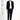 Siyah Techno-Line Slim Fit Dar Kesim Likralı Örme Klasik Kumaş Pantolon