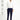 Orta Lacivert Techno-Line Slim Fit Dar Kesim Likralı Örme Klasik Kumaş Pantolon