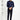 Koyu Lacivert Techno-Line Slim Fit Dar Kesim Likralı Örme Klasik Kumaş Pantolon