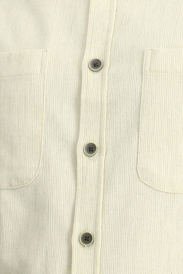 Açık Bej Uzun Kol Oversize Pamuklu Oduncu Gömlek