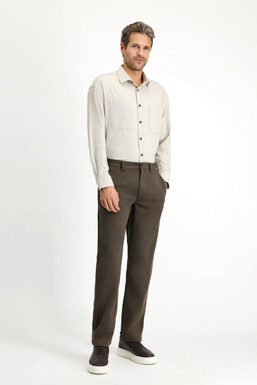 Açık Vizon Uzun Kol Oversize Pamuklu Oduncu Gömlek