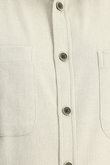 Açık Vizon Uzun Kol Oversize Pamuklu Oduncu Gömlek