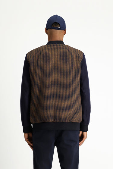 Koyu Lacivert Mevsimlik Slim Fit Dar Kesim Kazayağı Spor Yünlü Bomber Ceket Mont