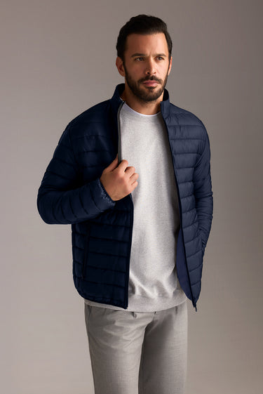 Koyu Lacivert Kapitone Spor Mont