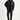 Siyah Slim Fit Dar Kesim Kapüşonlu Spor Şişme Mont