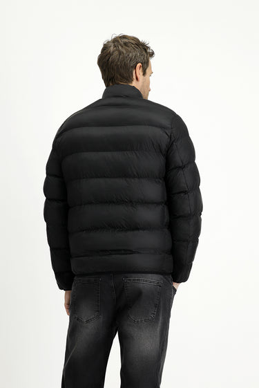 Siyah Çantalı Spor Şişme Mont