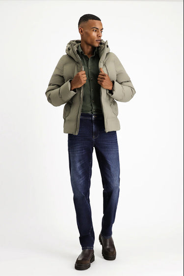 Orta Vizon Kapüşonlu Şişme Spor Mont