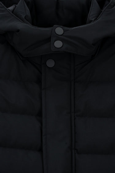 Koyu Lacivert Slim Fit Dar Kesim Kapüşonlu Spor Şişme Mont