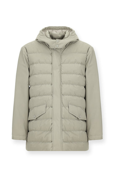 Taş Slim Fit Dar Kesim Kapüşonlu Spor Şişme Mont