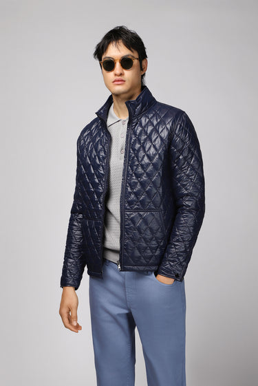 Koyu Lacivert Kapitone Spor Mont