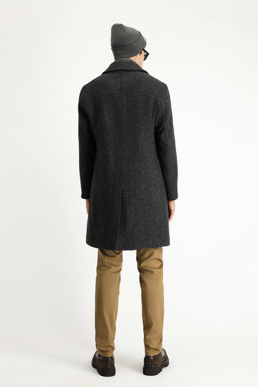 Orta Antrasit Yünlü Klasik Kaban