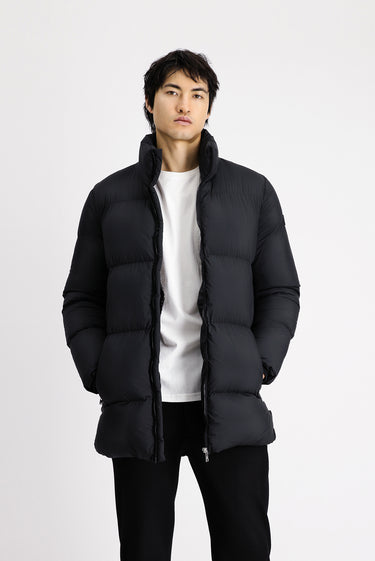 Siyah Spor Şişme Kaban