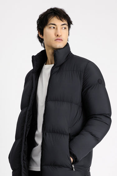 Siyah Spor Şişme Kaban