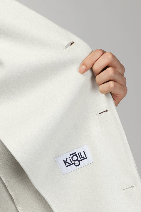Orta Gri Mono Yaka Oversize Ekstra Rahat Kesim Cepli Düğmeli Klasik Palto