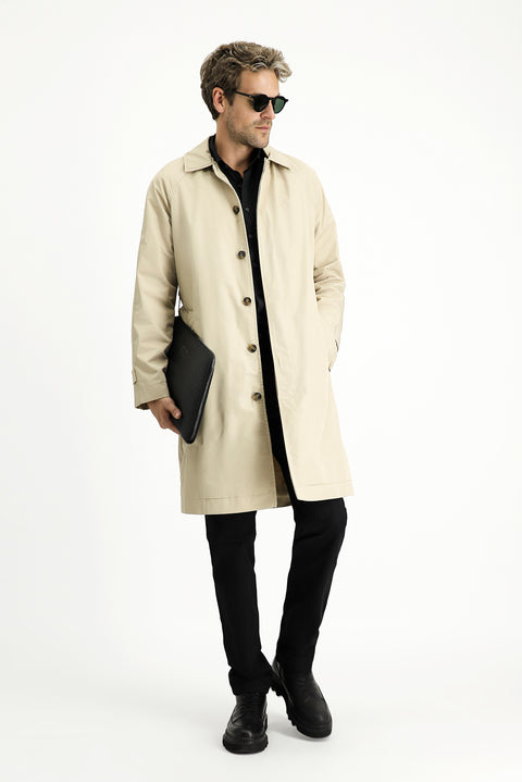 Light Beige Classic Overcoat & Trench Coat