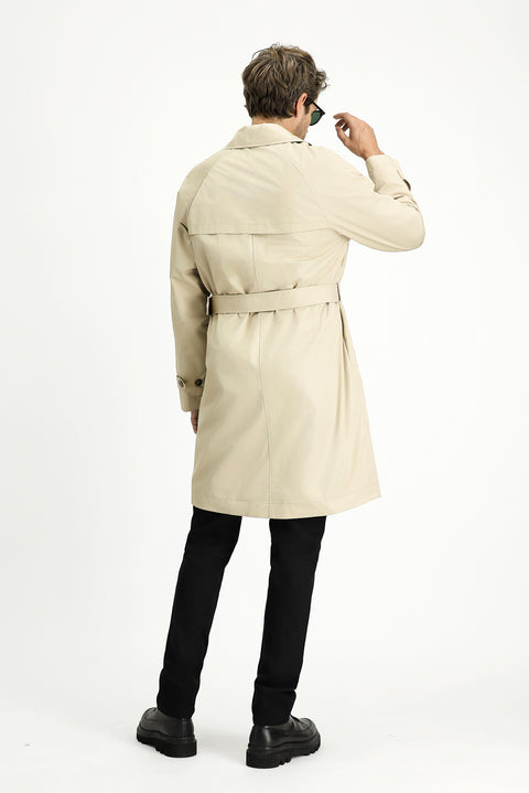 Light Beige Classic Overcoat & Trench Coat