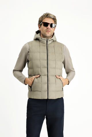 Orta Vizon Slim Fit Dar Kesim Kapüşonlu Spor Yelek