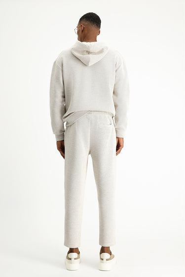Açık Bej Desenli Pamuklu Sweatpant / Eşofman Altı