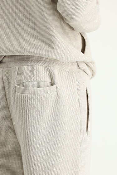 Açık Bej Desenli Pamuklu Sweatpant / Eşofman Altı