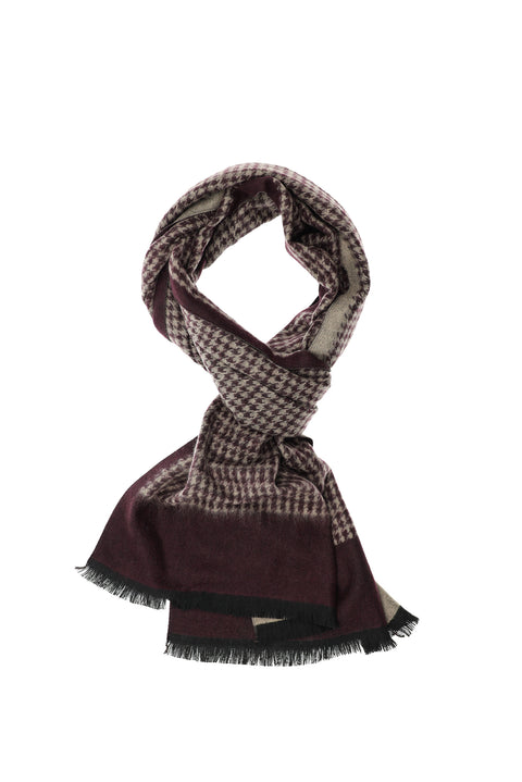 Light Burgundy Patterned Scarf