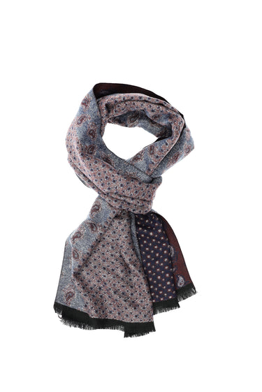 Lacivert Desenli Atkı