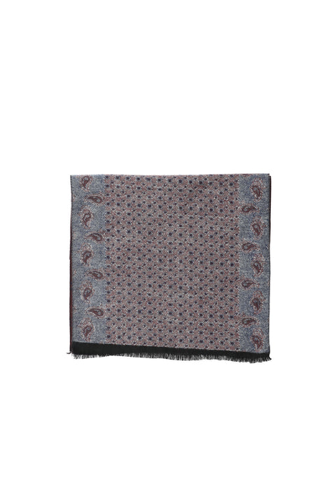 Navy Blue Patterned Scarf