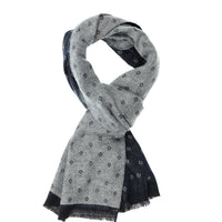 Light Navy Patterned Scarf