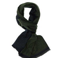 Navy Blue Patterned Scarf