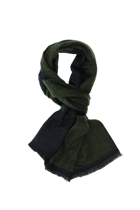 Navy Blue Patterned Scarf