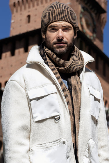 Safari Yünlü Desenli Atkı & Bere & Eldiven Takımı