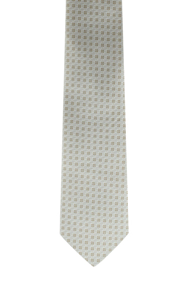 Orta Bej Mikro Desenli Kravat