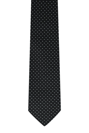 Siyah Mikro Desenli Kravat