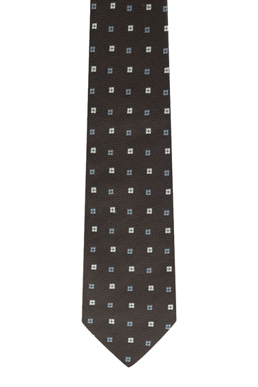 Koyu Kahve Desenli Kravat