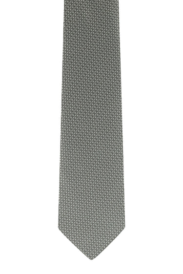 Orta Gri Desenli Kravat