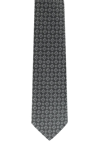 Orta Füme Desenli Kravat