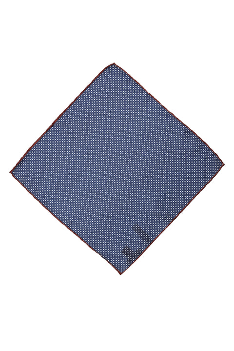 Dark Navy Patterned Handkerchief